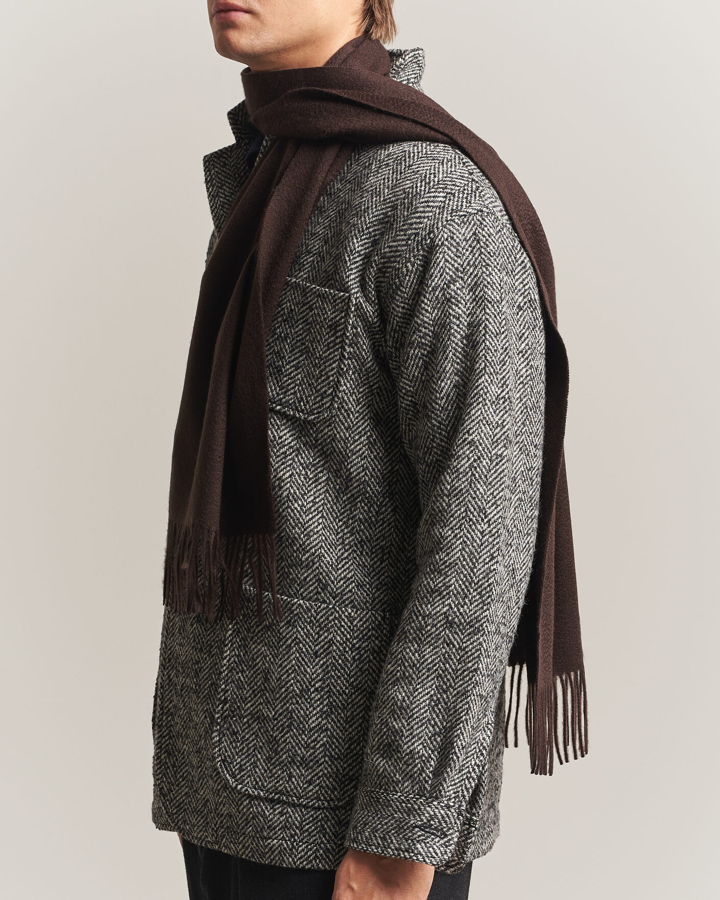 Herre | Skjerf | BEAMS PLUS | Cashmere Scarf Dark Brown