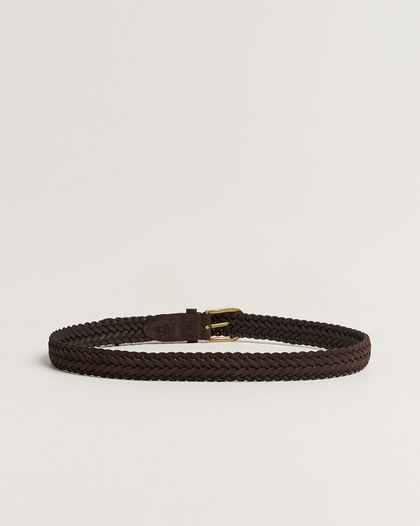 Herre | Belter | BEAMS PLUS | Suede Braided Belt Dark Brown