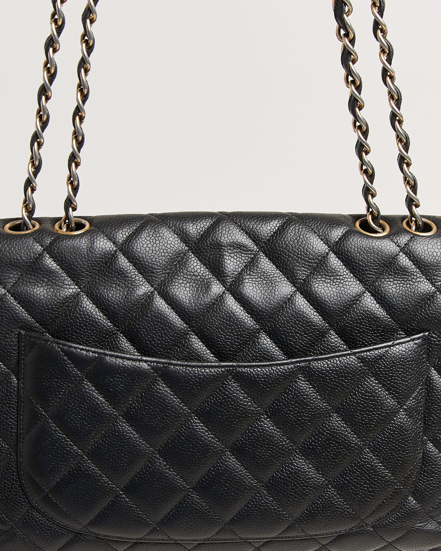 Herre | Pre-Owned & Vintage Bags | Chanel Pre-Owned | Classic Jumbo Single Flap Bag Caviar Black