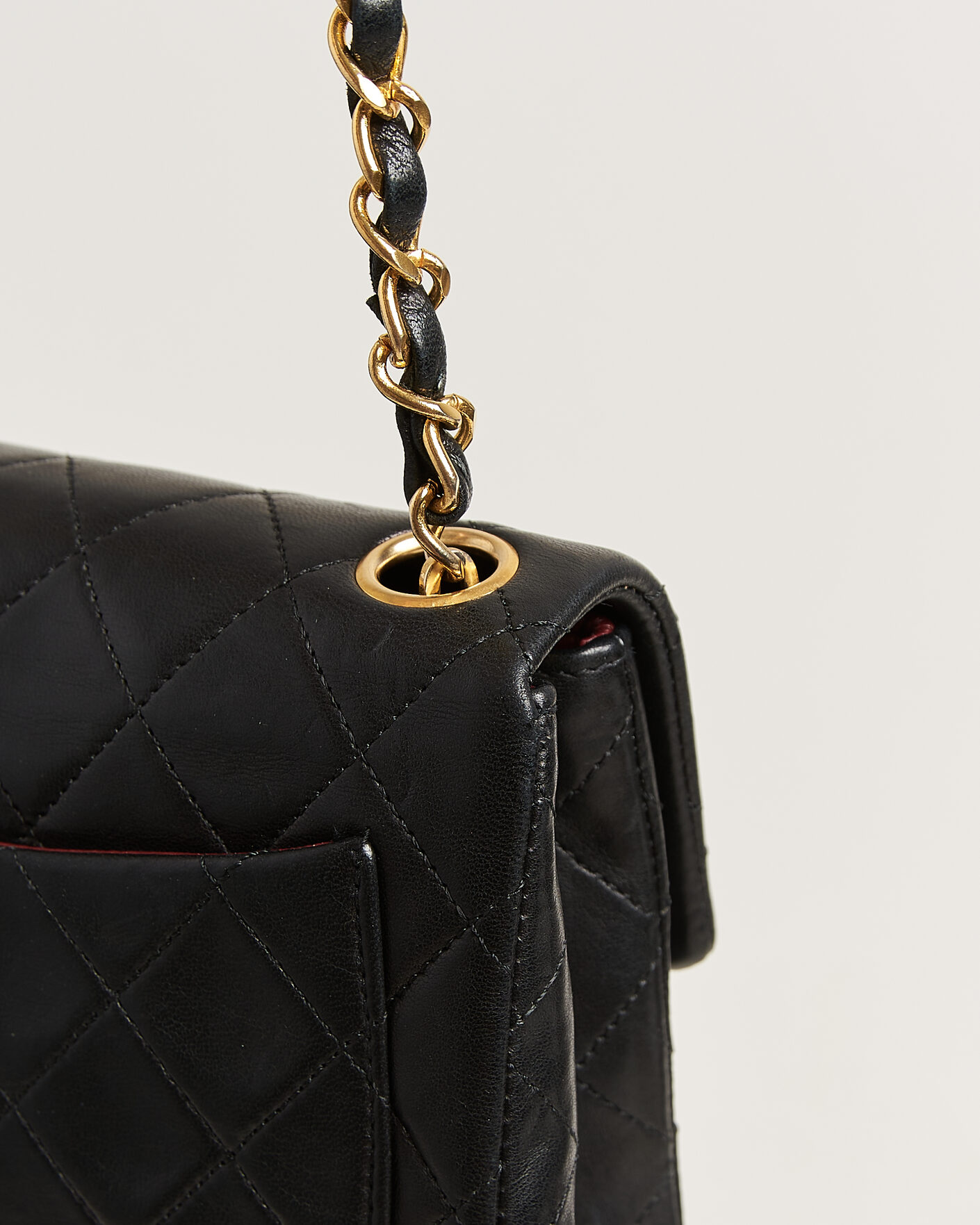 Herre | Pre-Owned & Vintage Bags | Chanel Pre-Owned | Classic Mini Square Single Flap Bag Lambskin Black