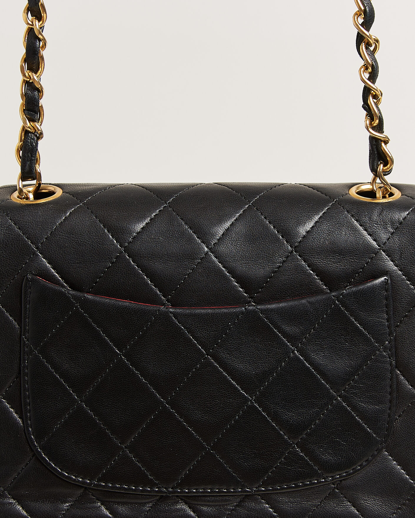 Herre | Pre-Owned & Vintage Bags | Chanel Pre-Owned | Classic Mini Square Single Flap Bag Lambskin Black