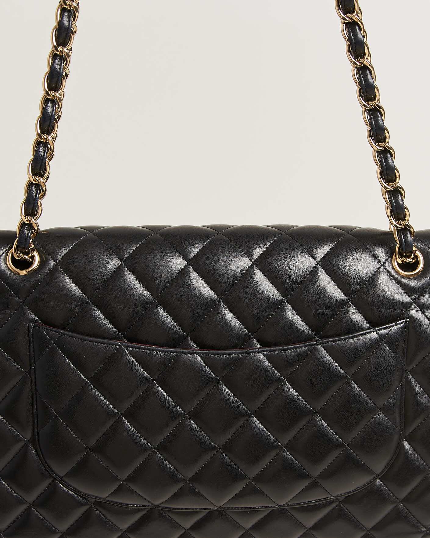 Herre | Pre-Owned & Vintage Bags | Chanel Pre-Owned | Classic Jumbo Double Flap Bag Lambskin Black