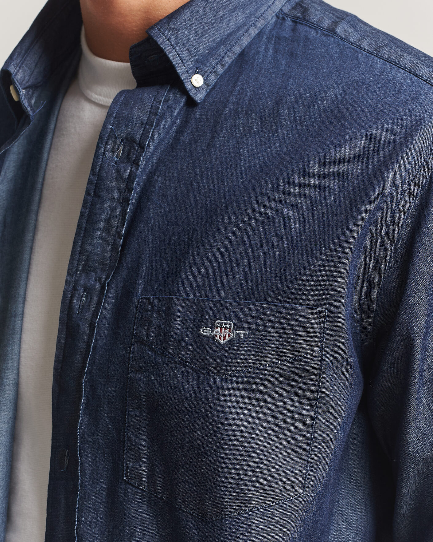 Herre | Skjorter | Gant | Regular Fit Indigo Shirt Dark Indigo