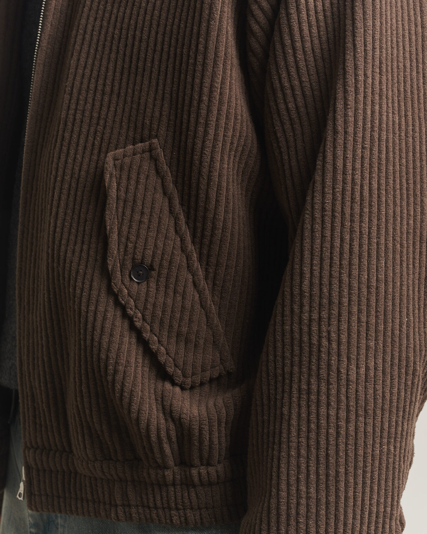Herre | Jakker | Auralee | Wool Cashmere Corduroy Zip Jacket Smoky Brown