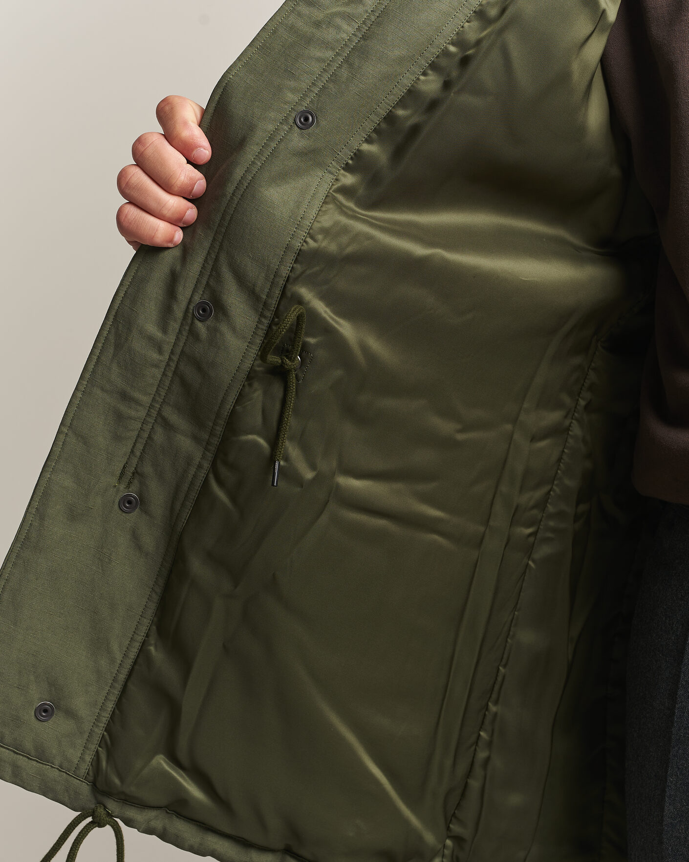 Herre | Jakker | Auralee | Brushed Padded Military Jacket Olive