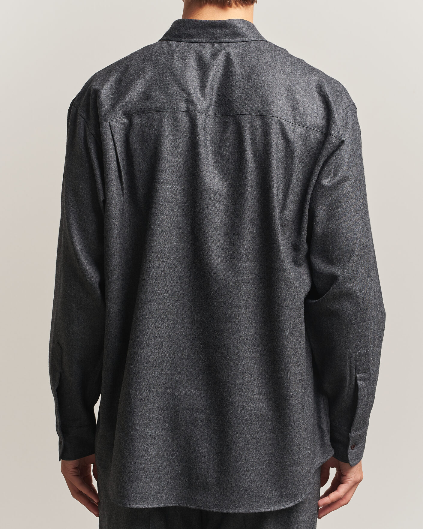 Herre | Skjorter | Auralee | Super Light Wool Shirt Charcoal