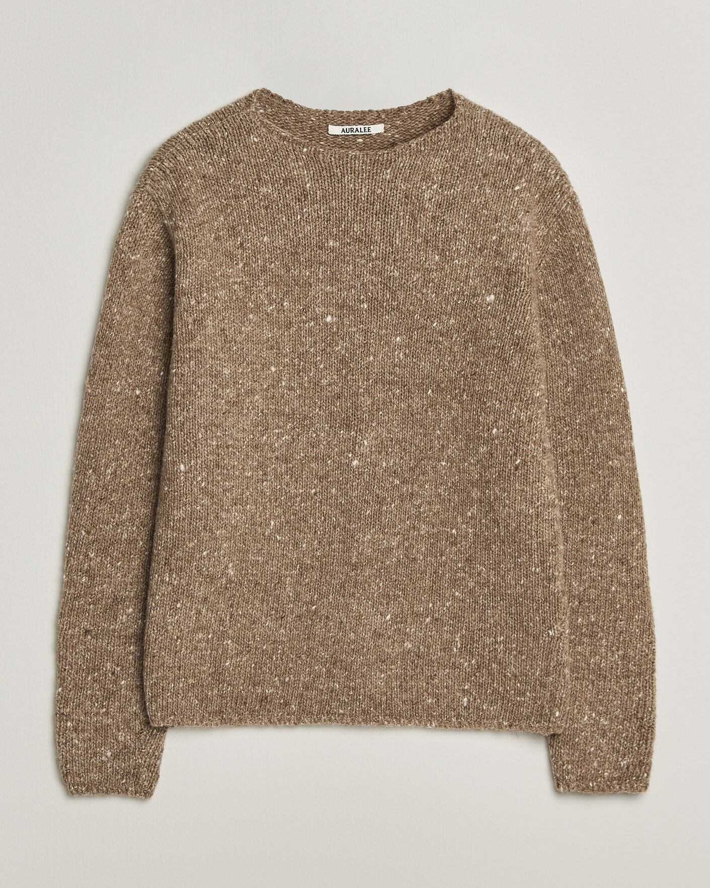 Herre | Gensere | Auralee | Homespun Tweed Knit Pullover Top Brown