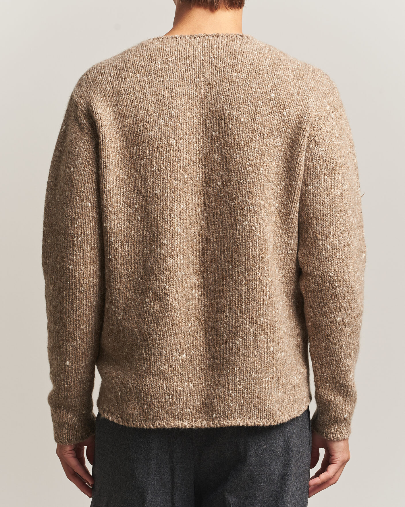 Herre | Gensere | Auralee | Homespun Tweed Knit Pullover Top Brown