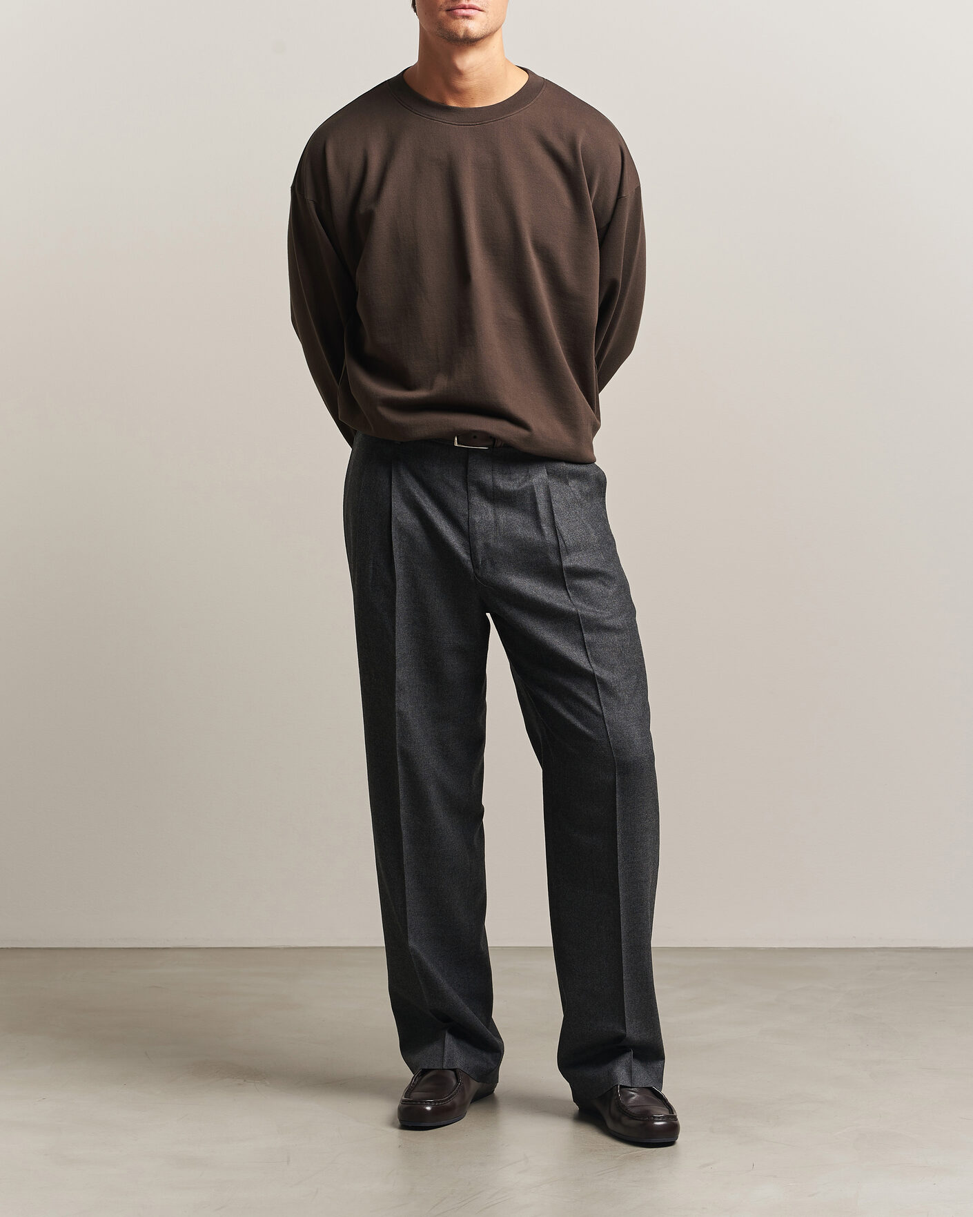 Herre | Gensere | Auralee | Super High Gauge Sweat Pullover Dark Brown