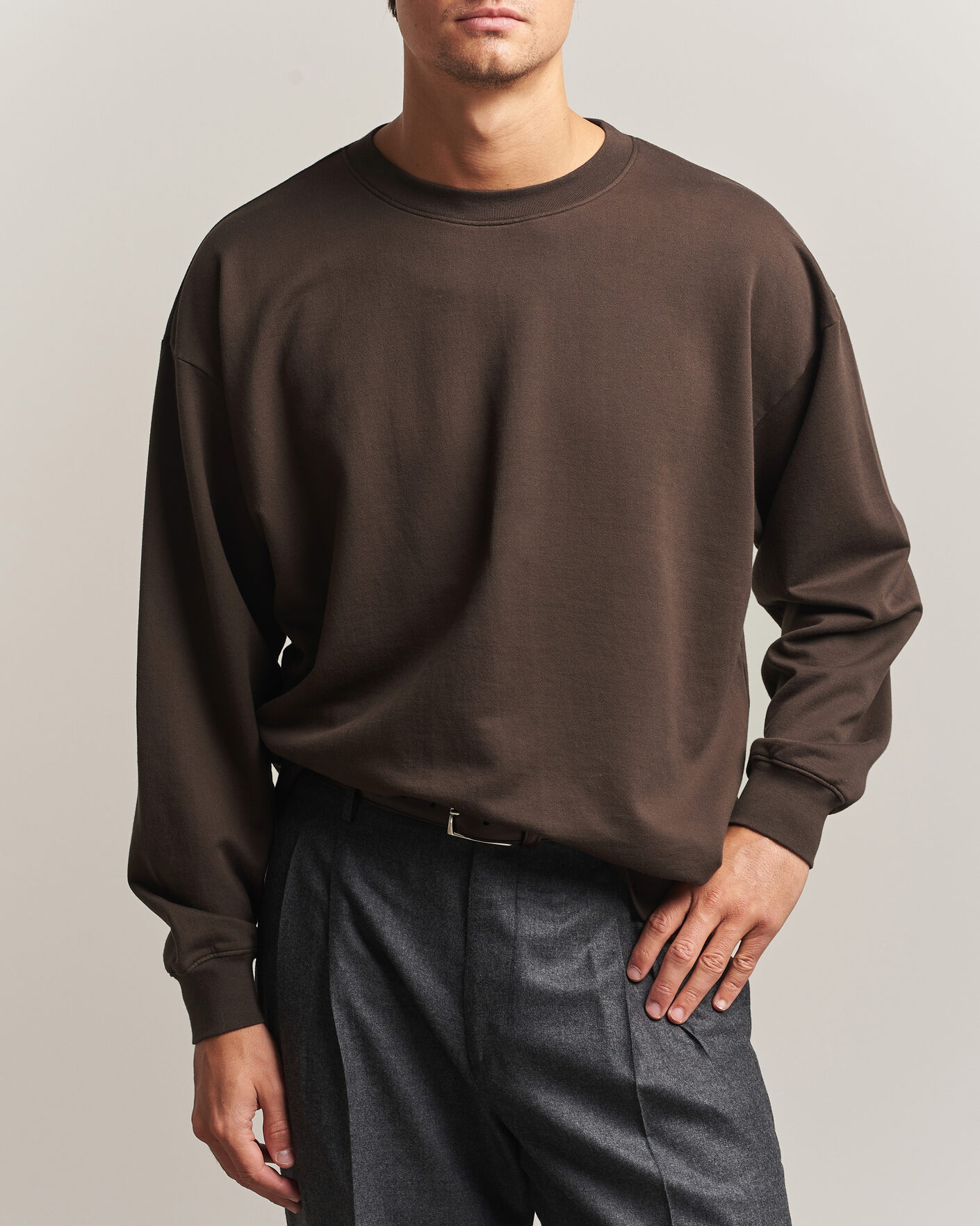 Herre | Gensere | Auralee | Super High Gauge Sweat Pullover Dark Brown