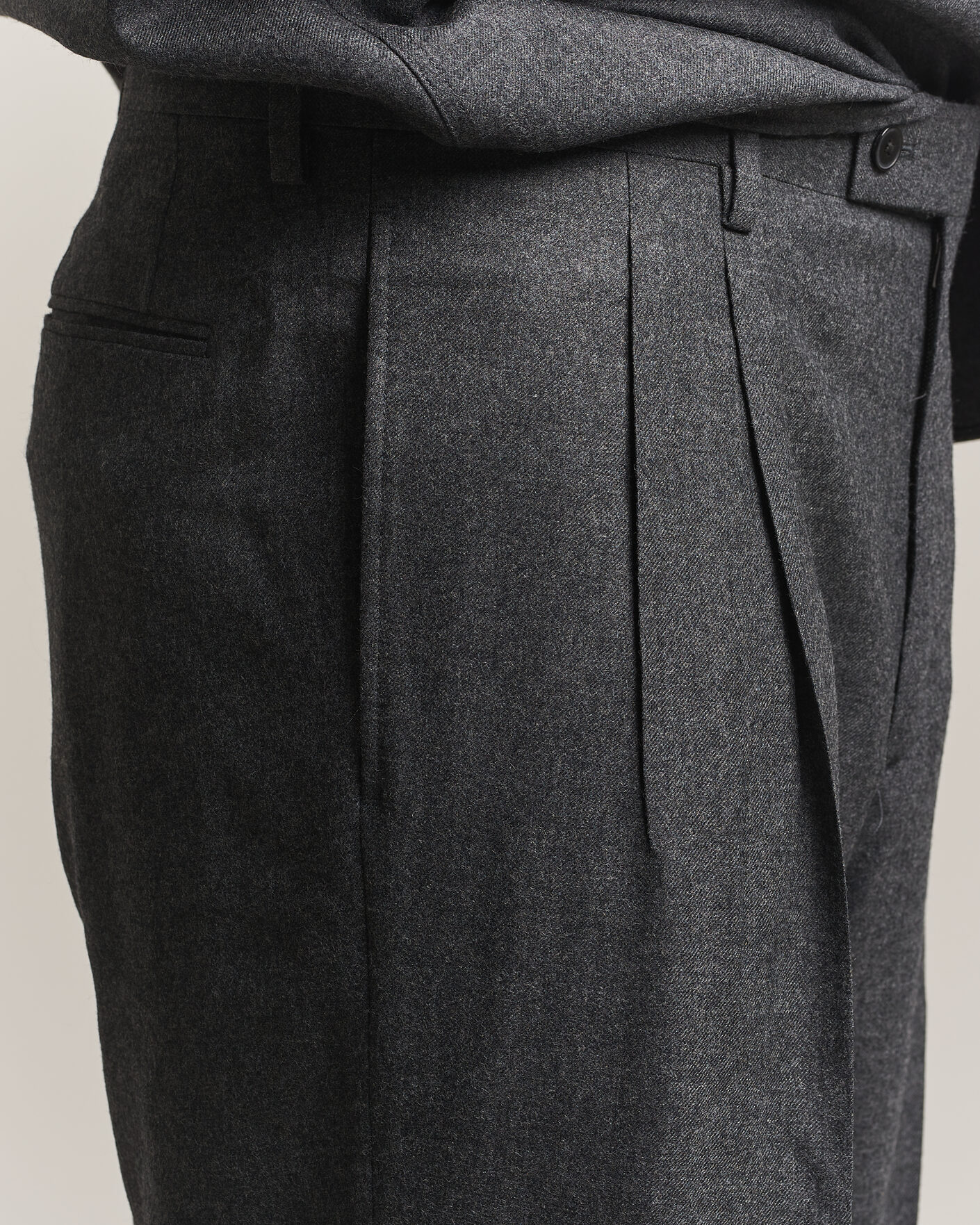Herre | Bukser | Auralee | Super Light Wool Pants Charcoal