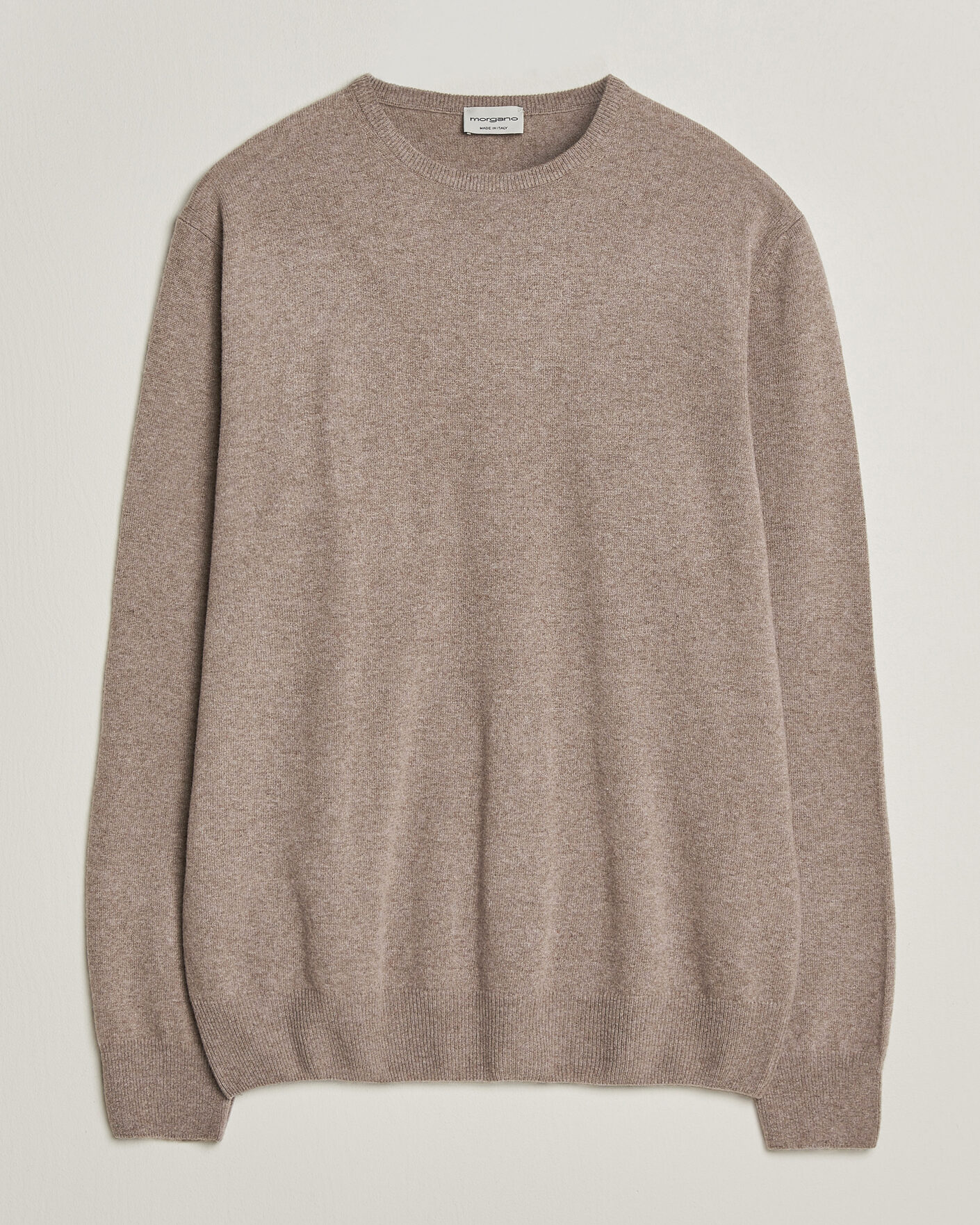 Herre | Gensere | Morgano | Wool/Cashmere Crewneck Walnut