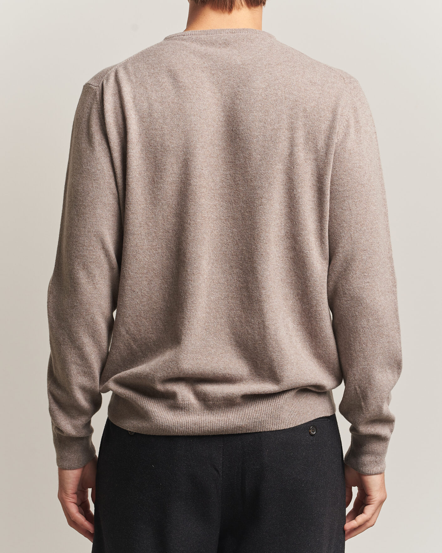 Herre | Gensere | Morgano | Wool/Cashmere Crewneck Walnut