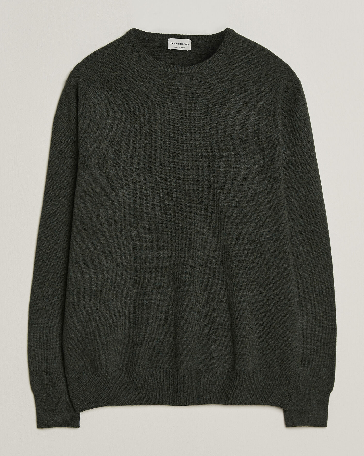 Herre | Gensere | Morgano | Wool/Cashmere Crewneck Dark Green