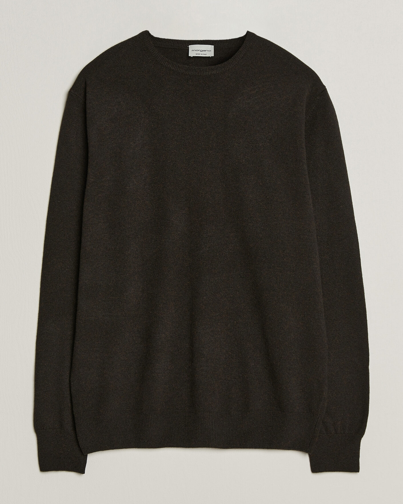 Herre | Gensere | Morgano | Wool/Cashmere Crewneck Dark Brown
