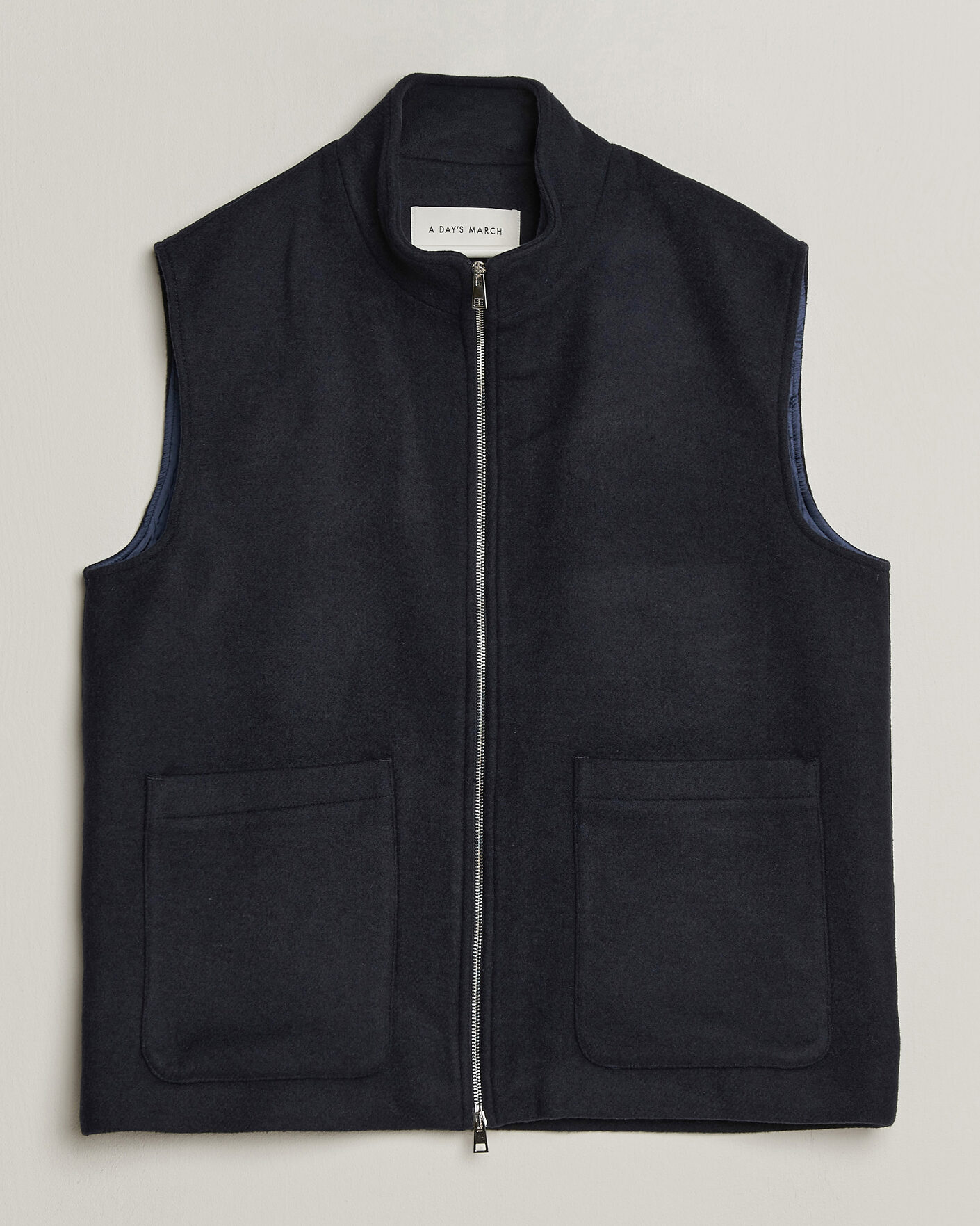 Herre | Vester | A Day's March | Canora Lined Wool Vest Navy