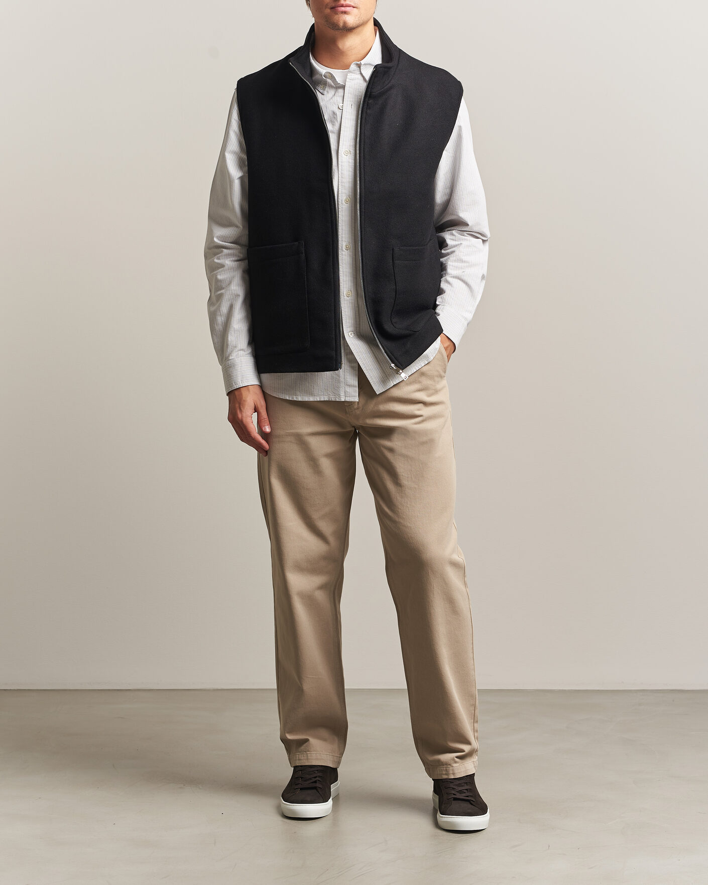 Herre | Vester | A Day's March | Canora Lined Wool Vest Black