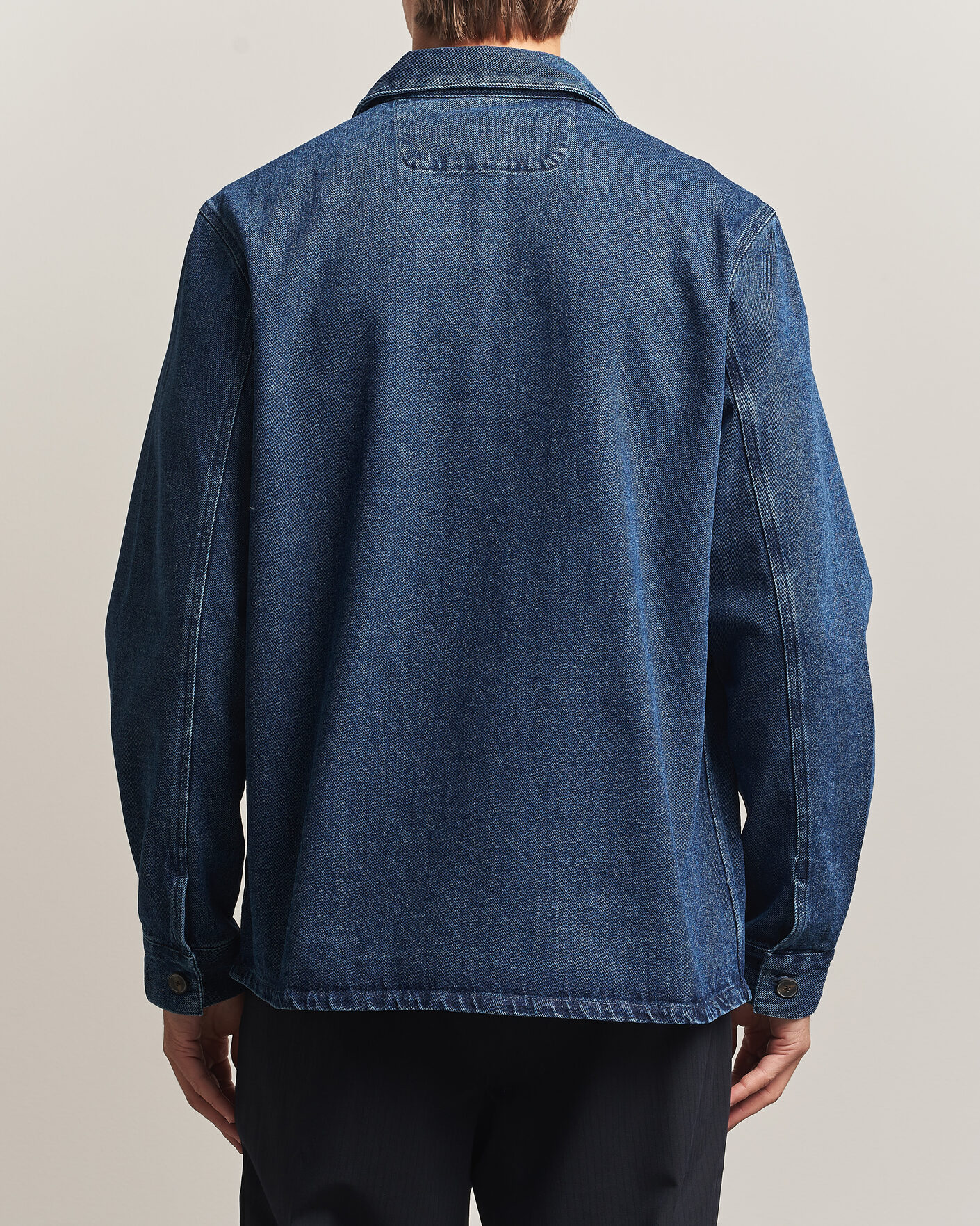 Herre | Skjorter | A Day's March | Algot Denim Overshirt Dark Blue Wash