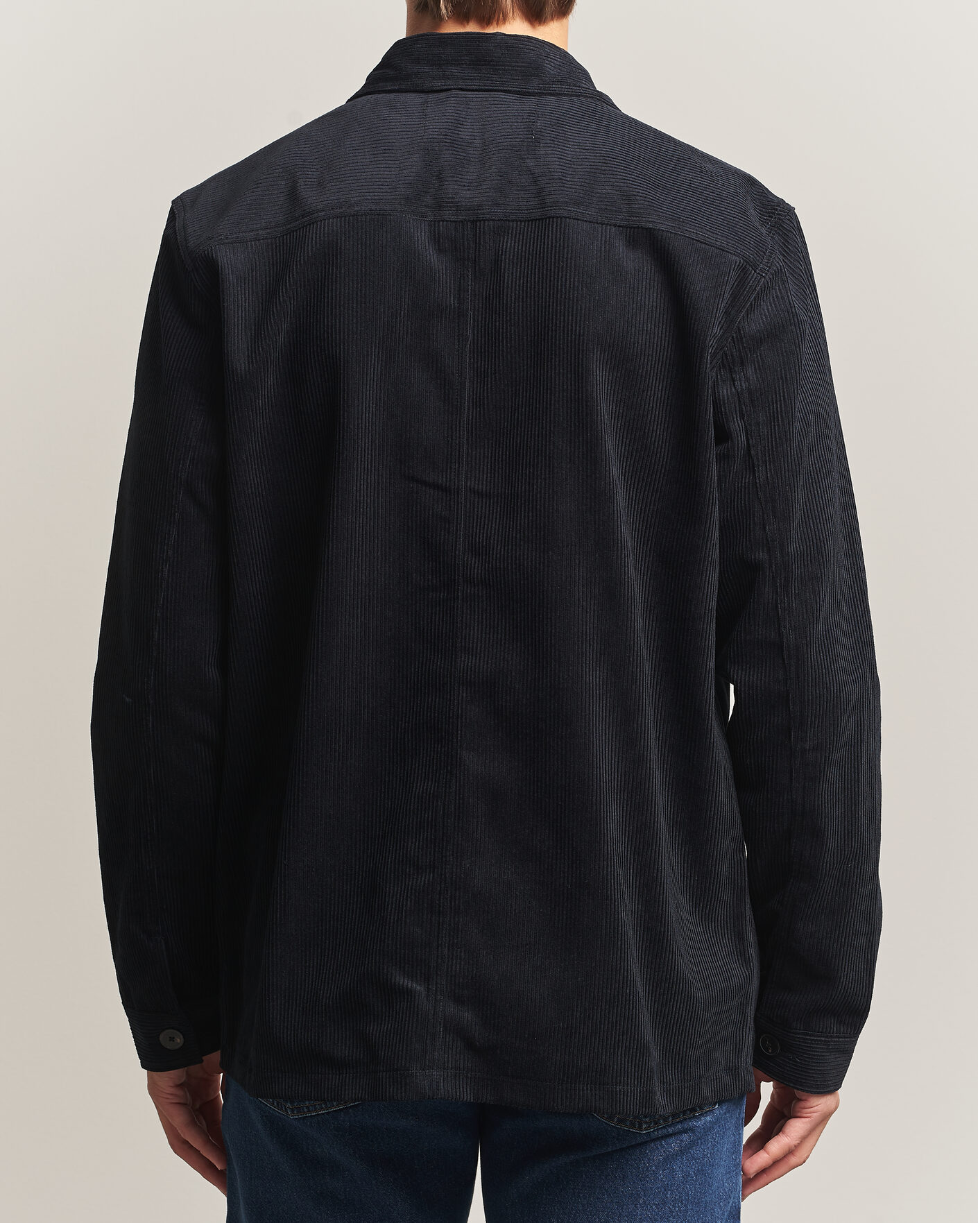 Herre | Skjorter | A Day's March | Original Corduroy Overshirt Black