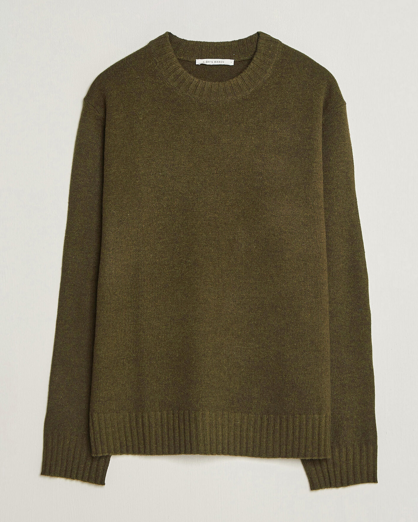 Herre | Gensere | A Day's March | Marlow Lambswool Sweater Forest Green