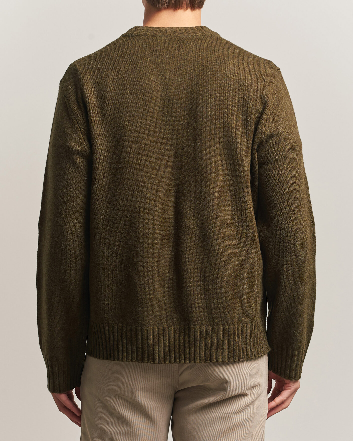 Herre | Gensere | A Day's March | Marlow Lambswool Sweater Forest Green