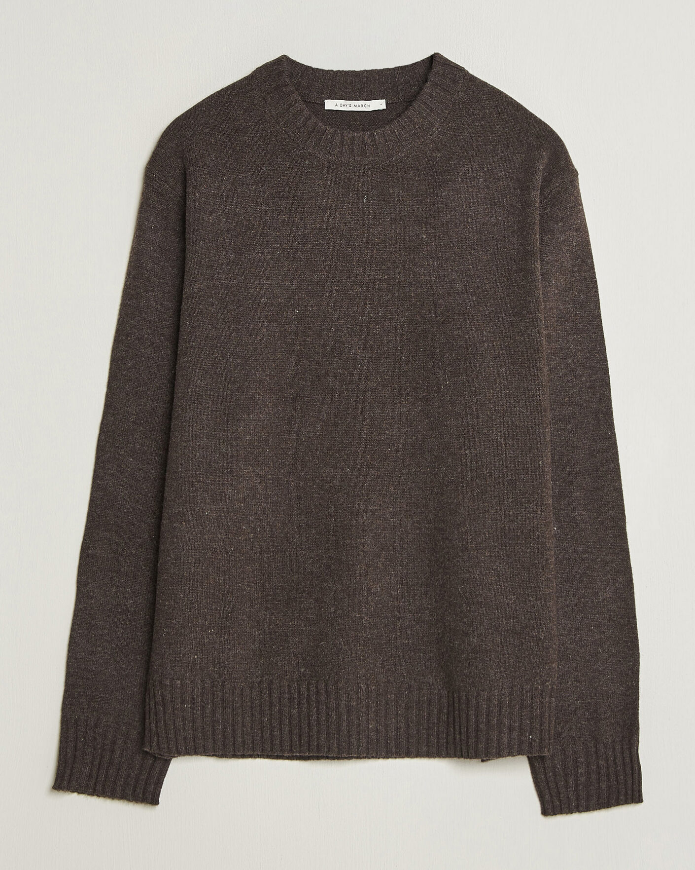 Herre | Gensere | A Day's March | Marlow Lambswool Sweater Dark Brown