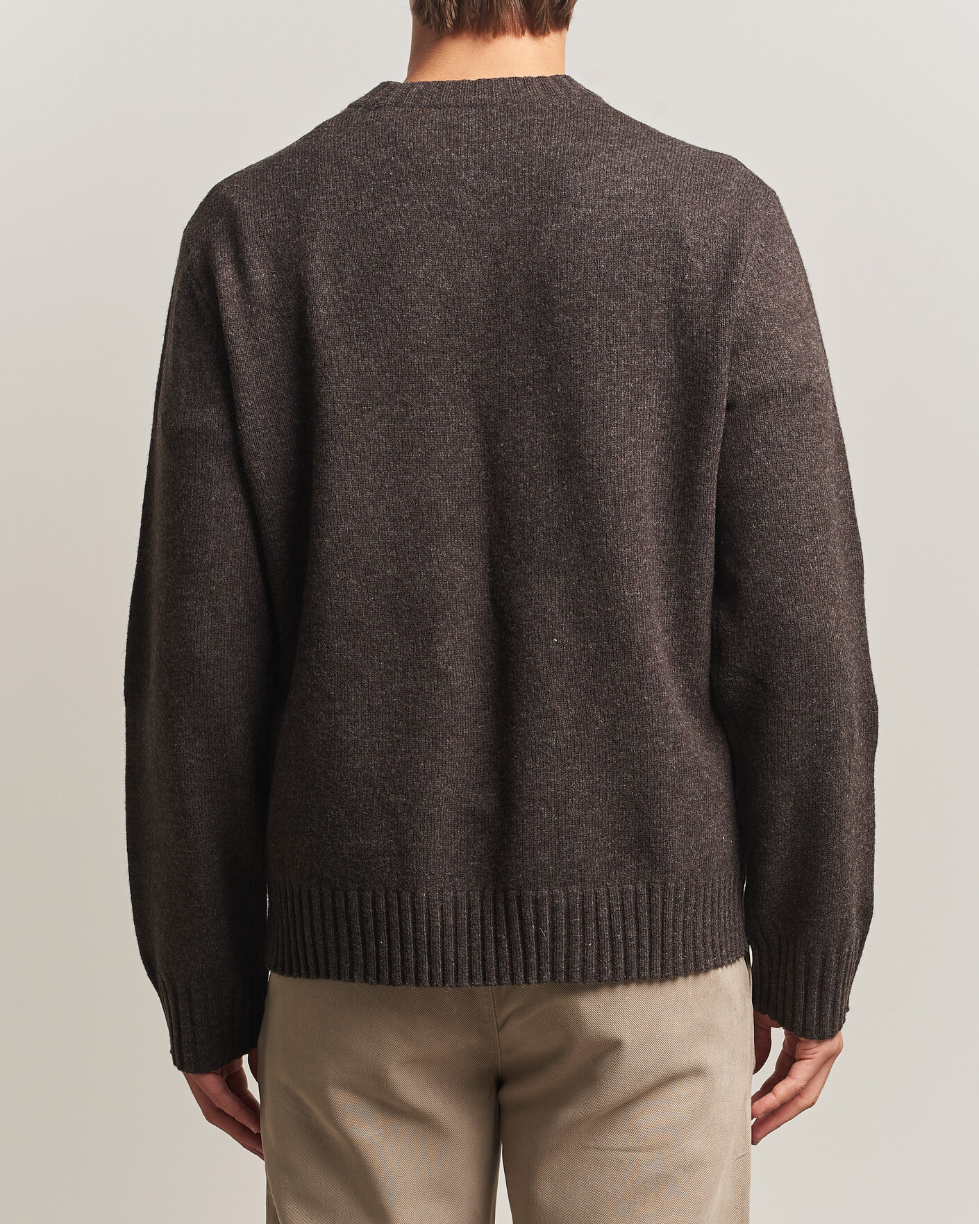 Herre | Gensere | A Day's March | Marlow Lambswool Sweater Dark Brown