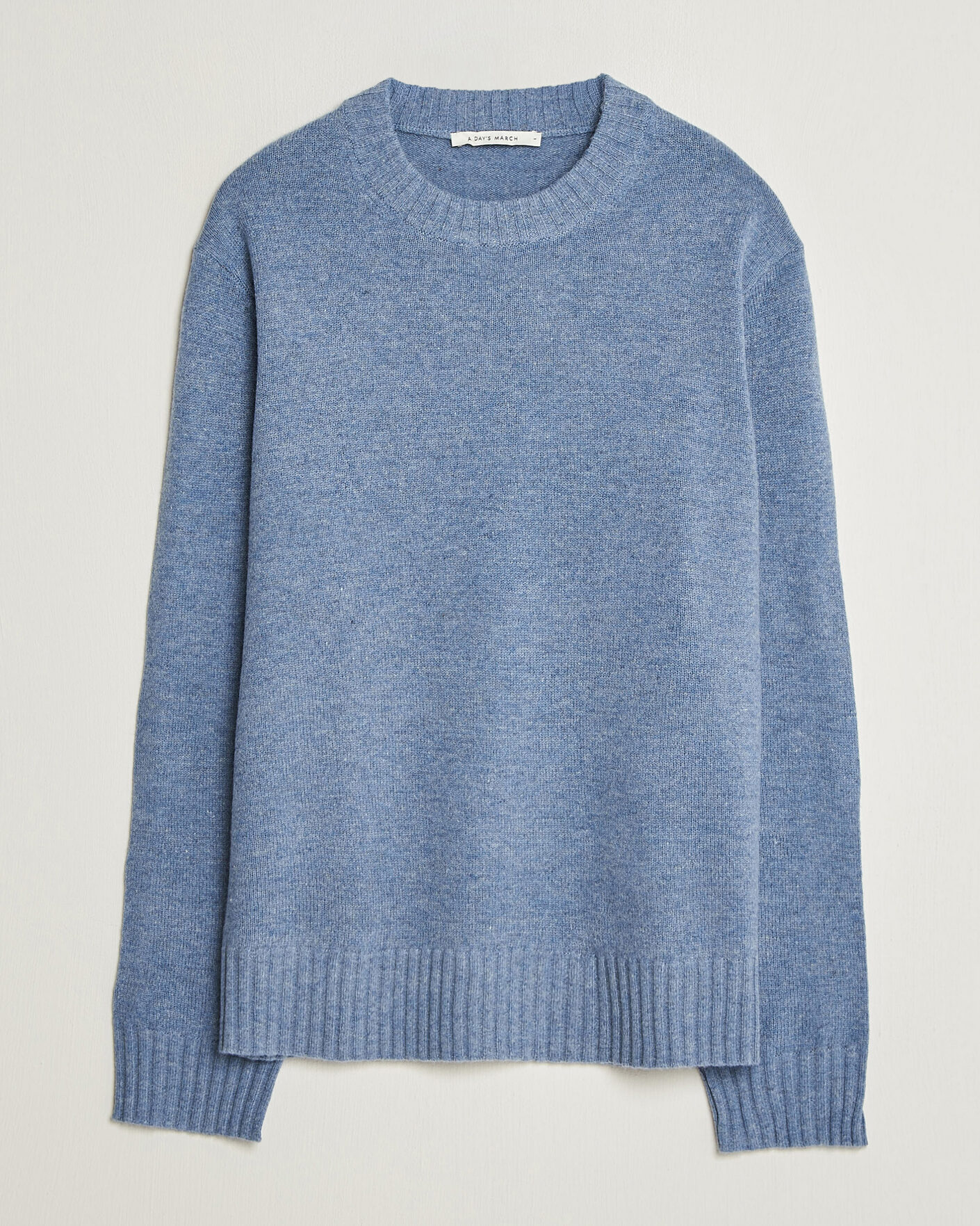 Herre | Gensere | A Day's March | Marlow Lambswool Sweater Misty Blue