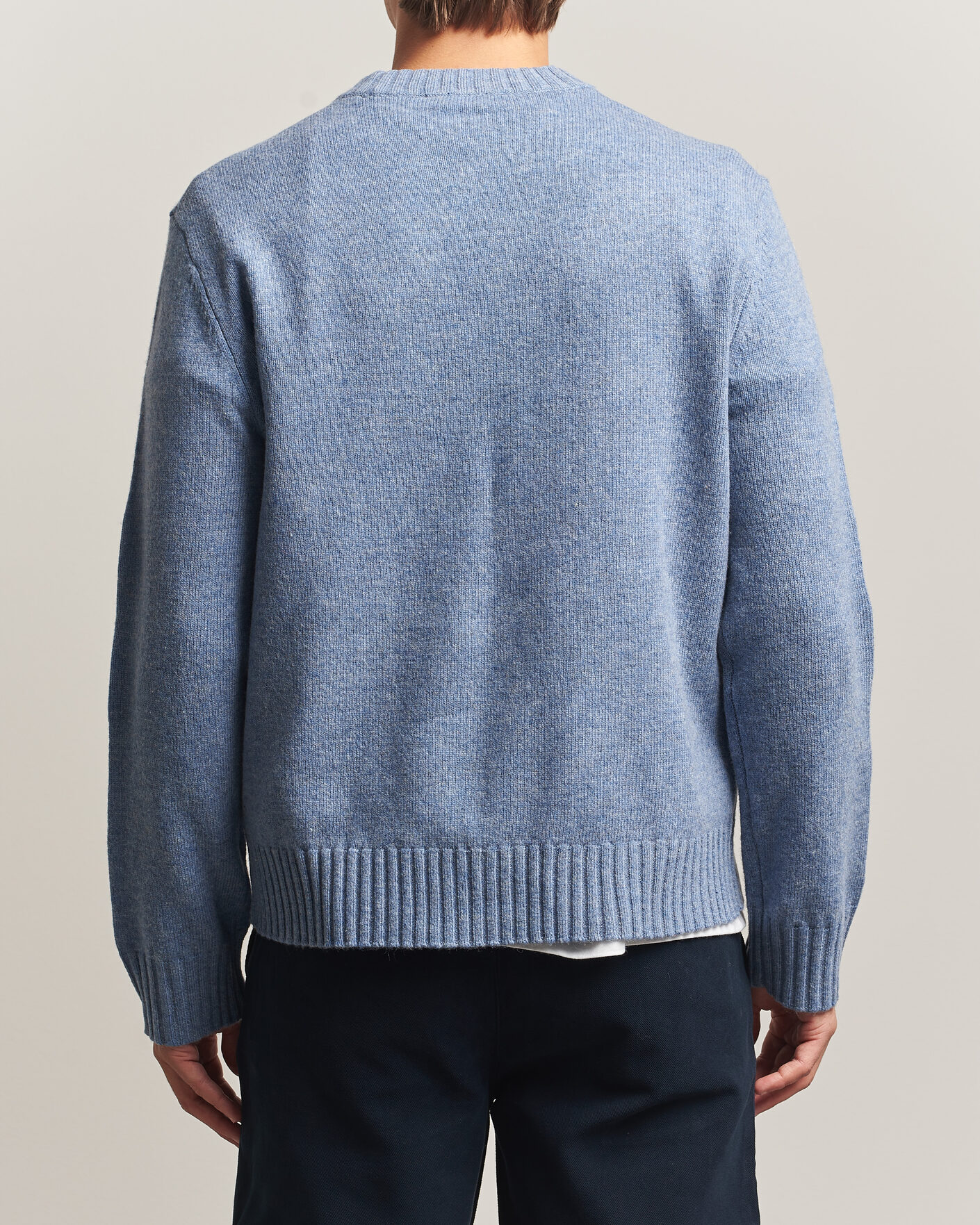 Herre | Gensere | A Day's March | Marlow Lambswool Sweater Misty Blue