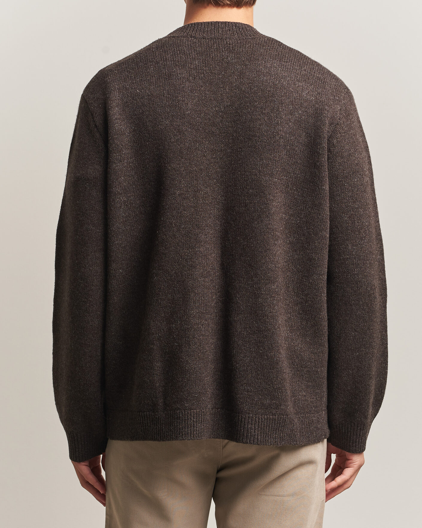Herre | Gensere | A Day's March | Jarrow Lambswool Cardigan Dark Brown