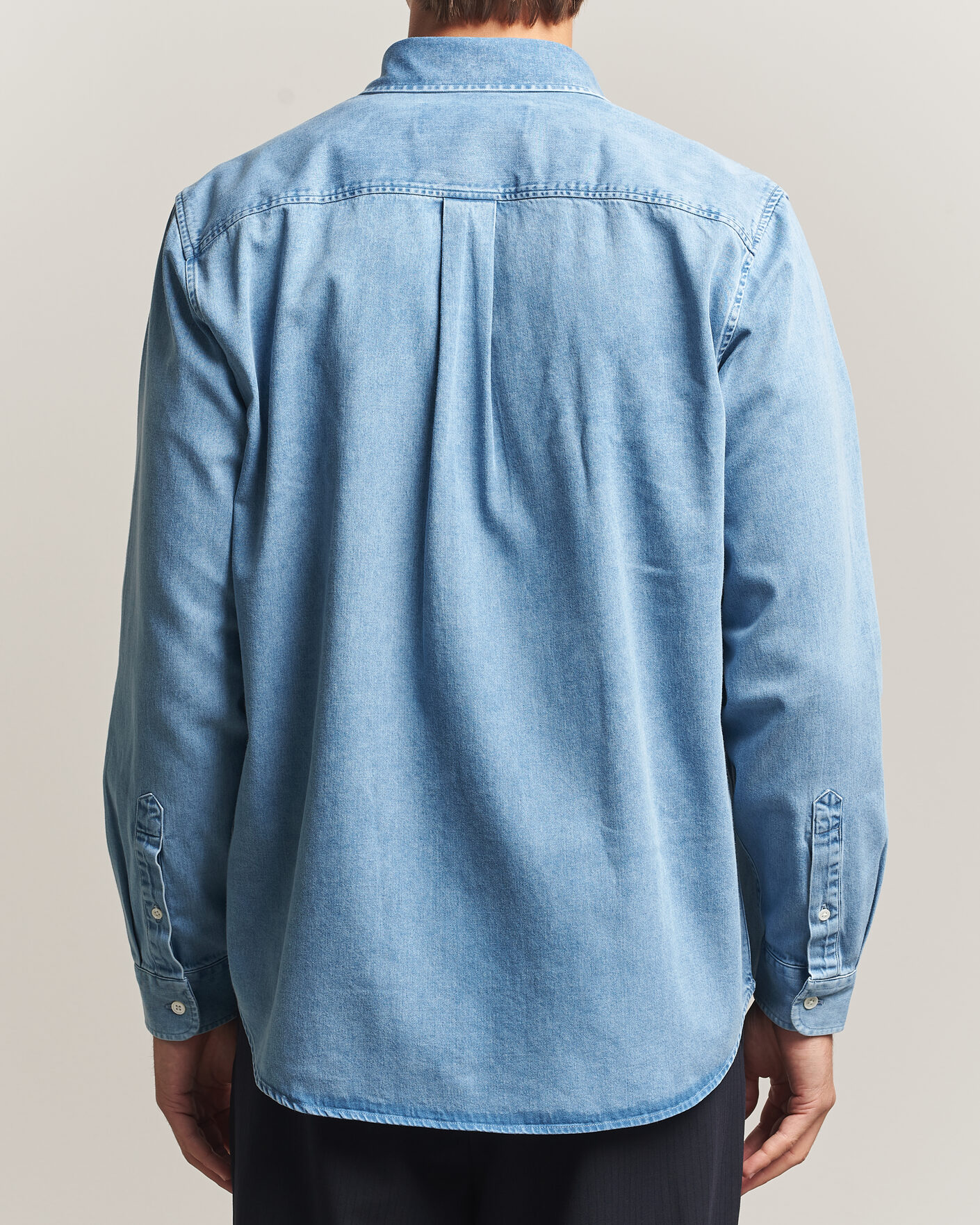 Herre | Skjorter | A Day's March | Original Button Down Denim Shirt Light Blue