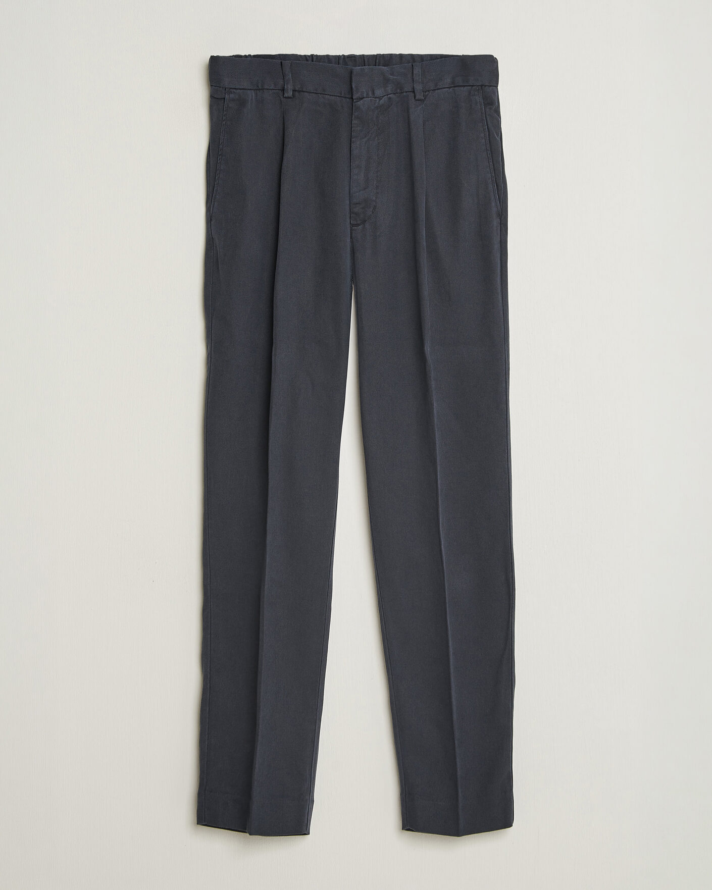 Herre | Bukser | A Day's March | Smart Lyocell Trousers Navy