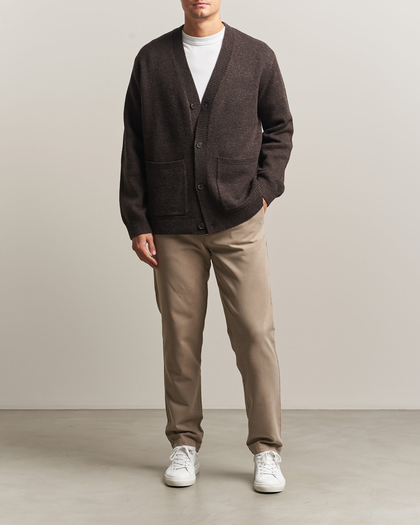 Herre | Bukser | A Day's March | Miller Cotton/Lyocell Trousers Greige