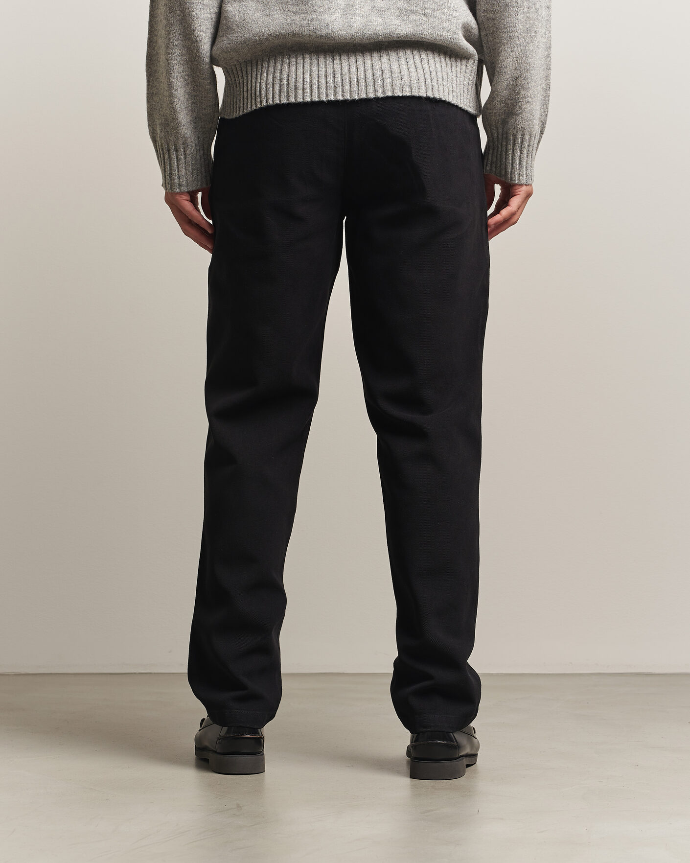 Herre | Bukser | A Day's March | Miller Cotton/Lyocell Trousers Black