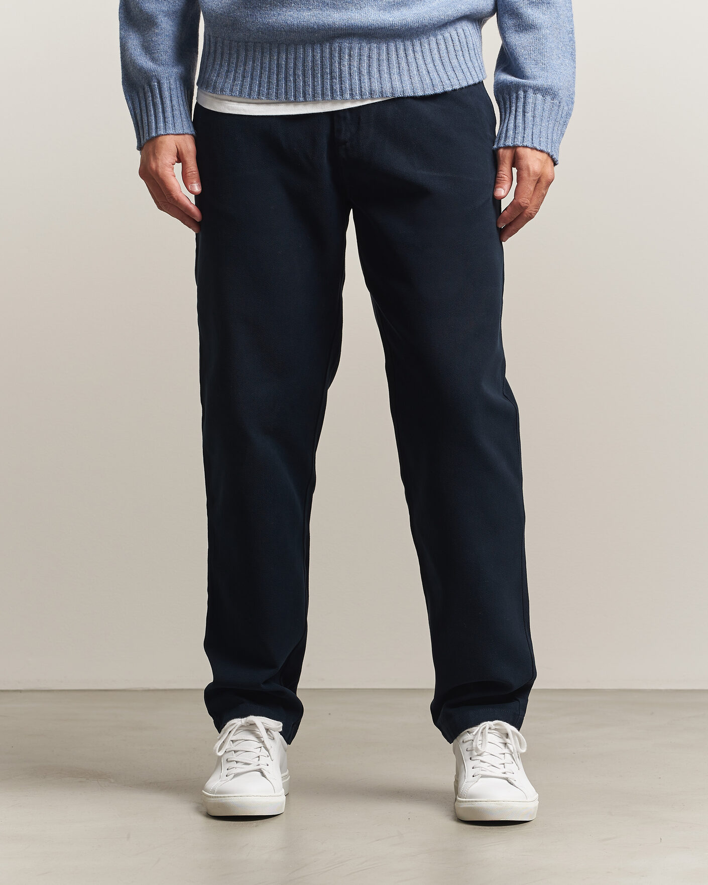 Herre | Bukser | A Day's March | Miller Cotton/Lyocell Trousers Navy