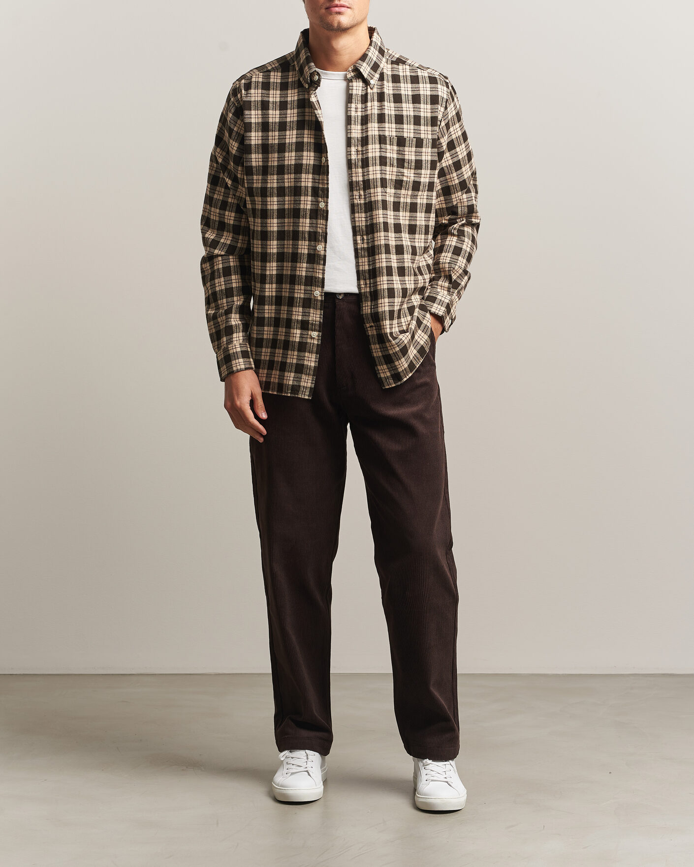 Herre | Bukser | A Day's March | Redwood Corduroy Trousers Dark Brown