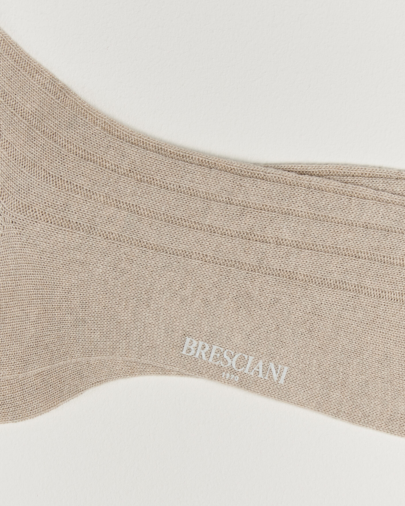 Herre | Undertøy | Bresciani | Wool/Cashmere Ribbed Socks Beige