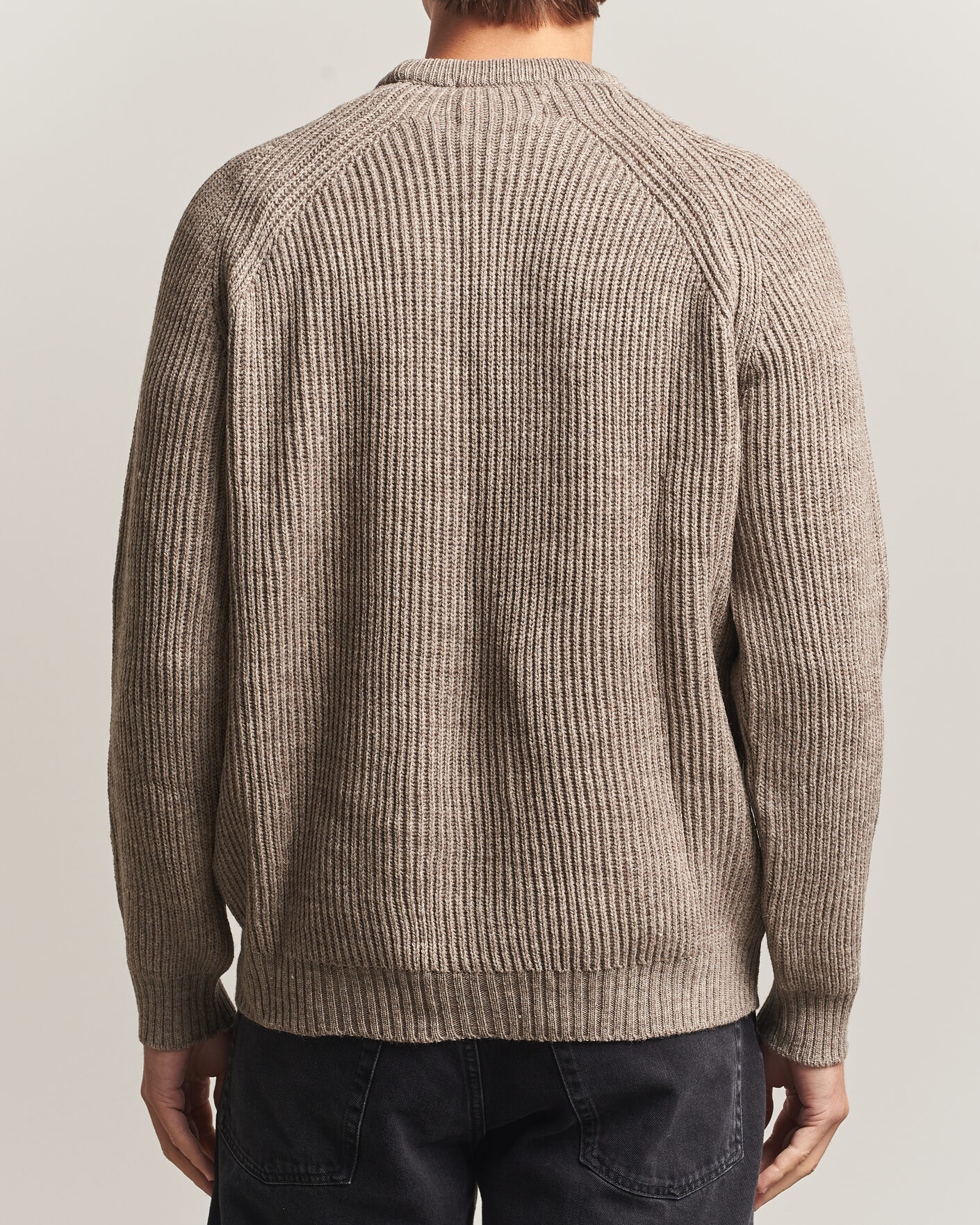 Herre | Gensere | Peregrine | Ford Knitted Wool Jumper Light Brown