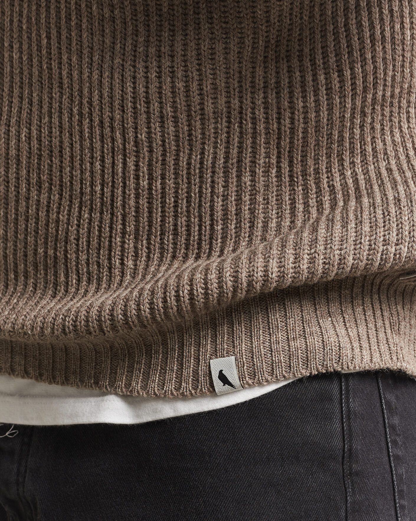 Herre | Gensere | Peregrine | Ford Knitted Wool Jumper Light Brown