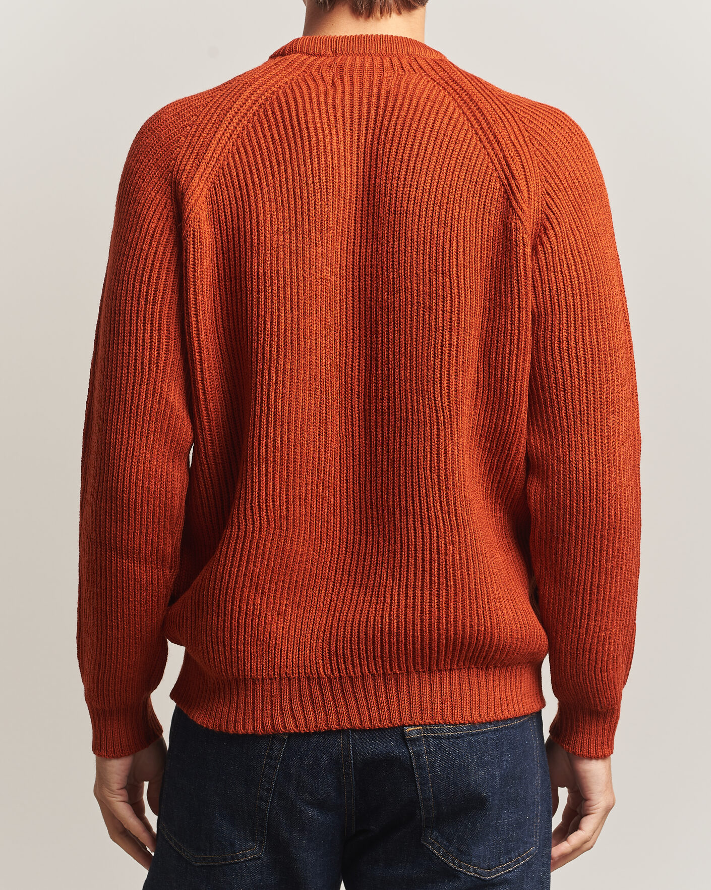 Herre | Gensere | Peregrine | Ford Knitted Wool Jumper Orange