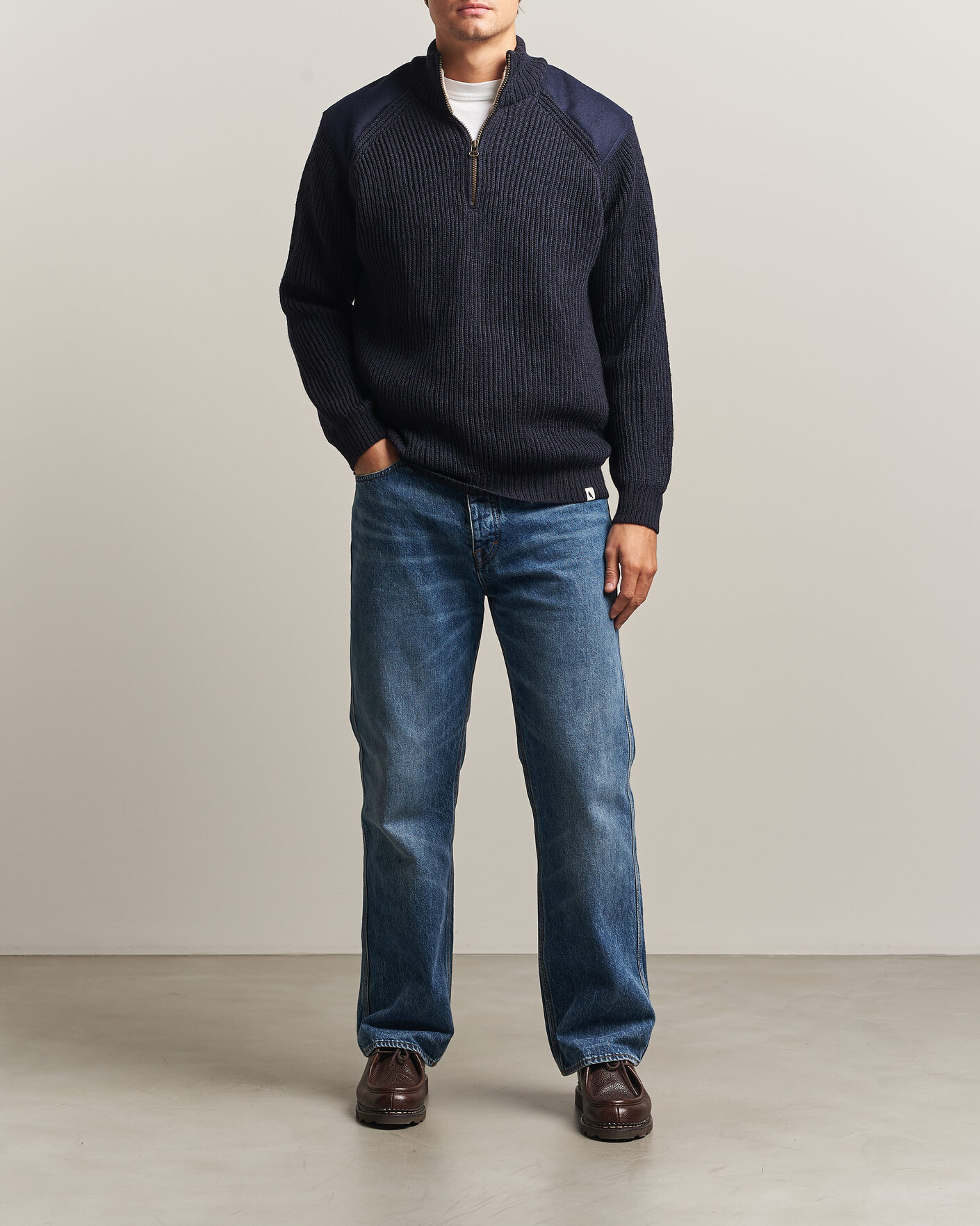Herre | Gensere | Peregrine | Foxton Quarter Zip Jumperr Navy