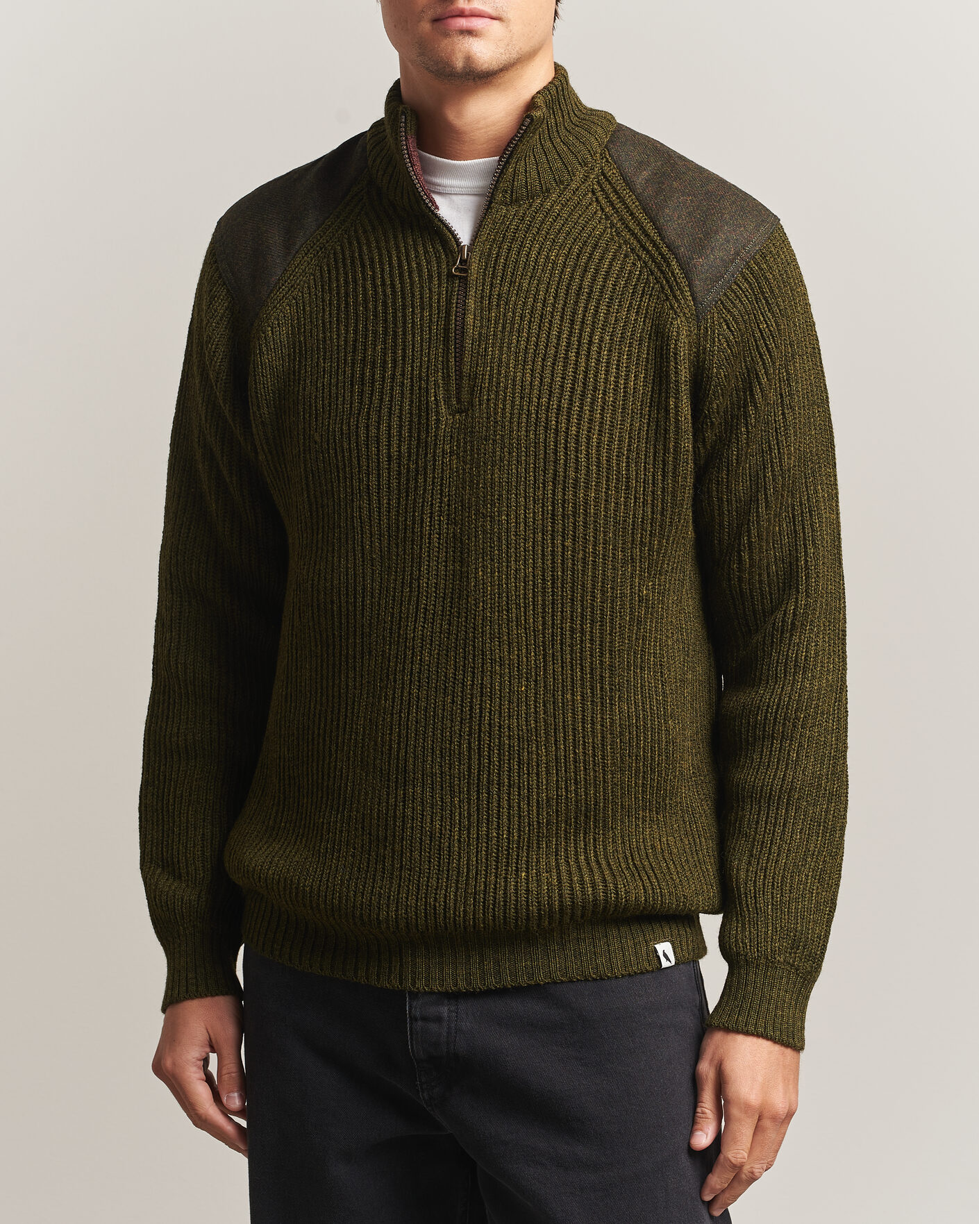 Herre | Gensere | Peregrine | Foxton Quarter Zip Jumperr Olive