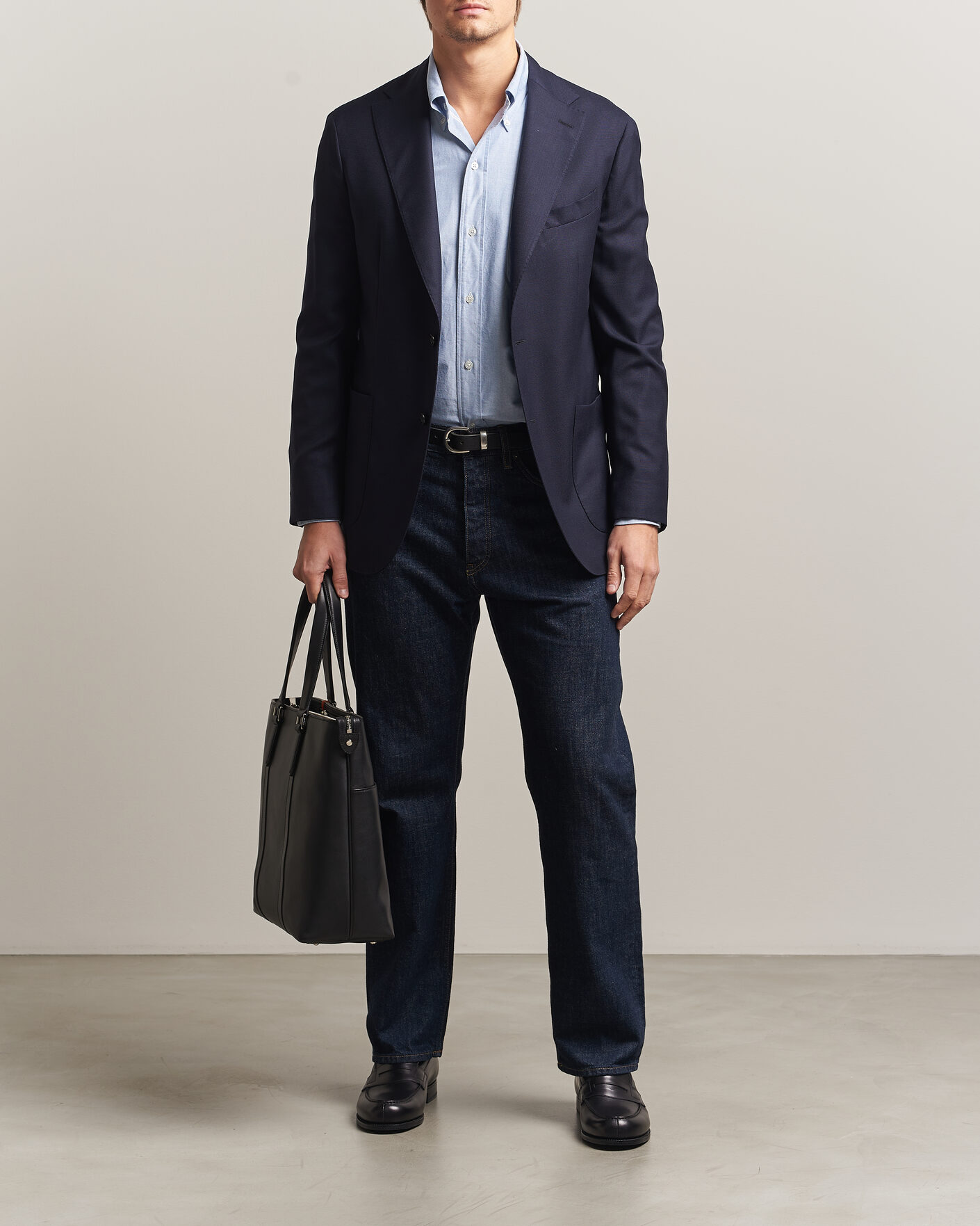 Herre | Dressjakker | Boglioli for Care of Carl | Boglioli K Jacket Exclusive Hopsack Blazer Navy