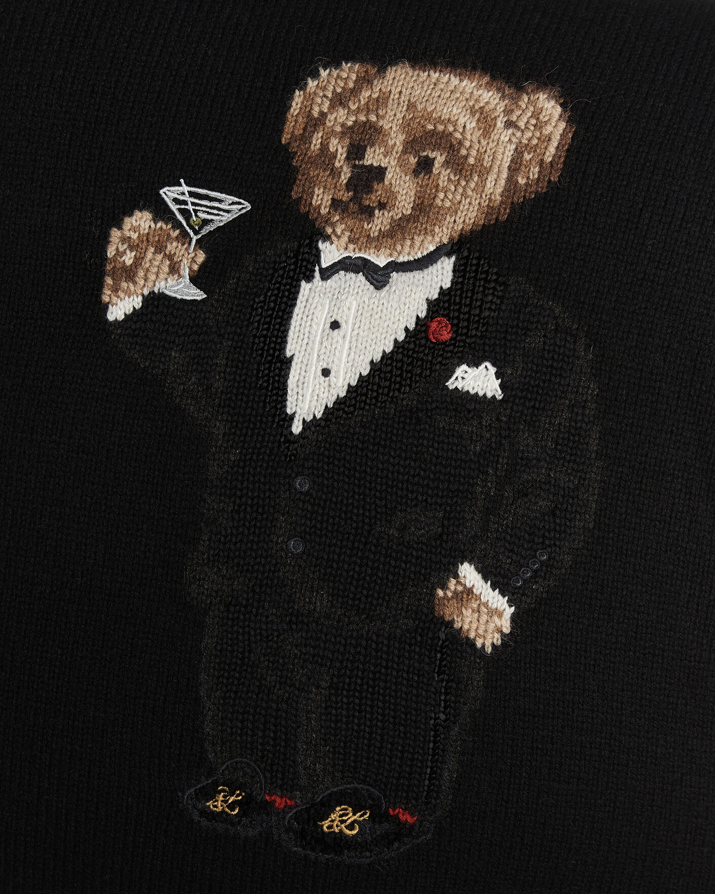 Herre | Til hjemmet | Ralph Lauren Home | Martini Bear Wool Pillow Black