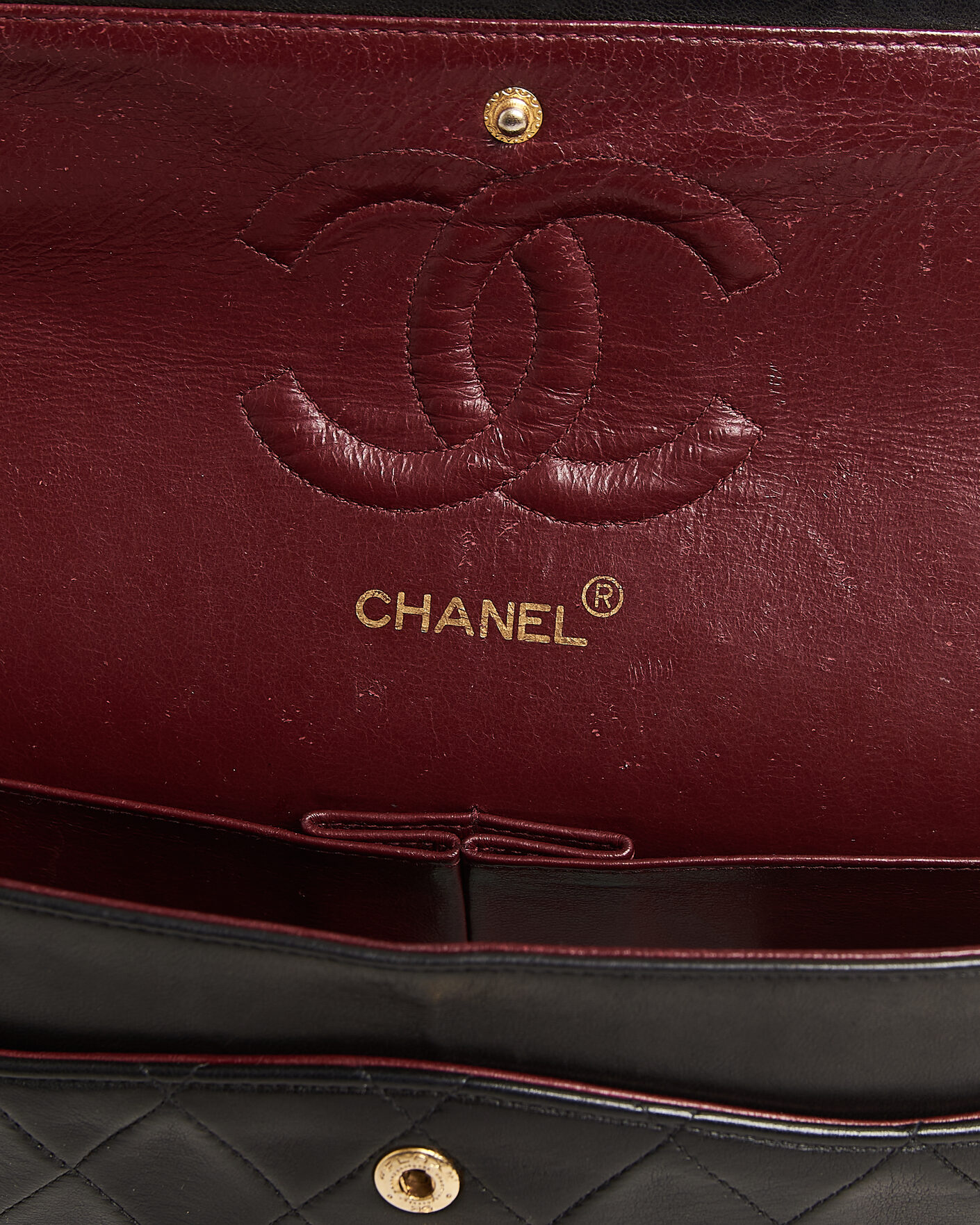 Herre | Pre-Owned & Vintage Bags | Chanel Pre-Owned | Classic Medium Double Flap Bag Lambskin Black