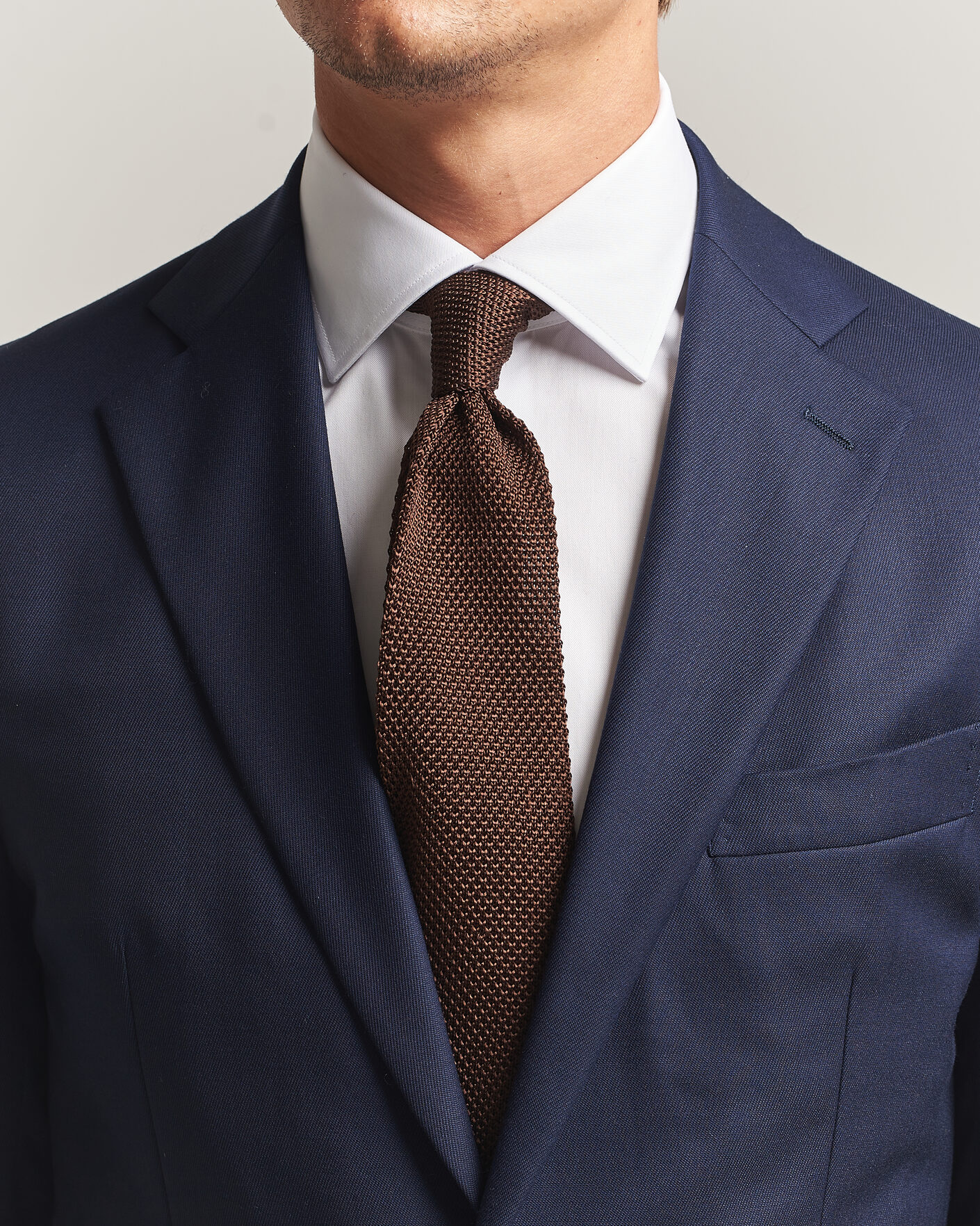 Herre | Slips | Gant | Silk Knitted Tie Shadow Brown