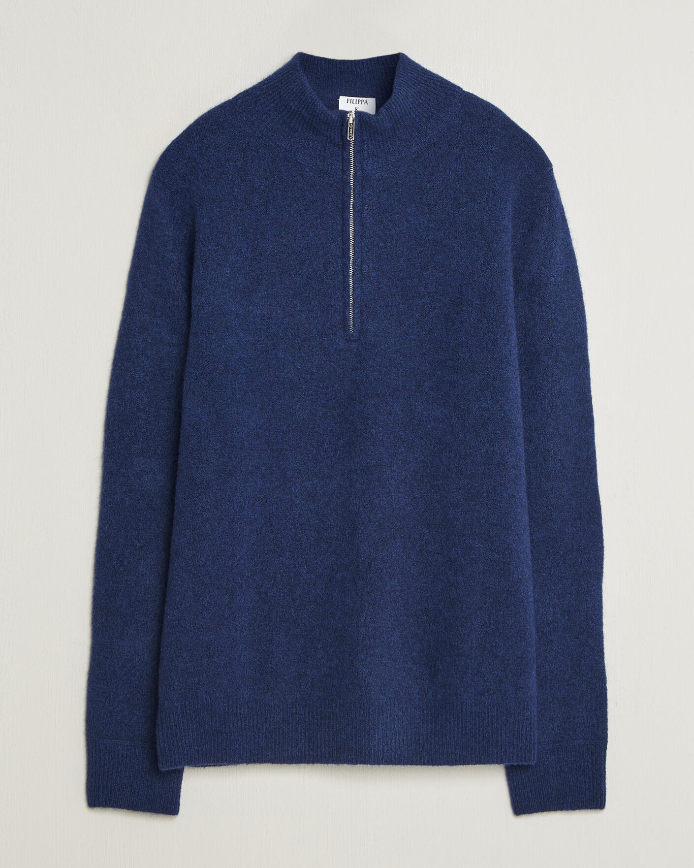 Herre | Gensere | Filippa K | Andrew Yak Knitted Half Zip Deep Blue