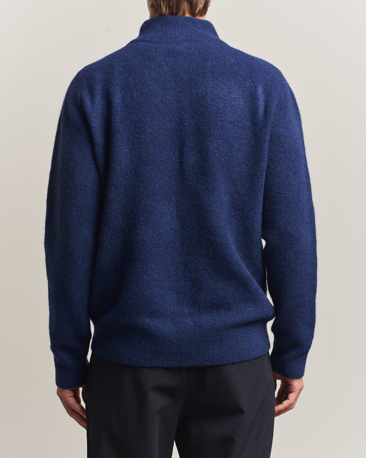 Herre | Gensere | Filippa K | Andrew Yak Knitted Half Zip Deep Blue