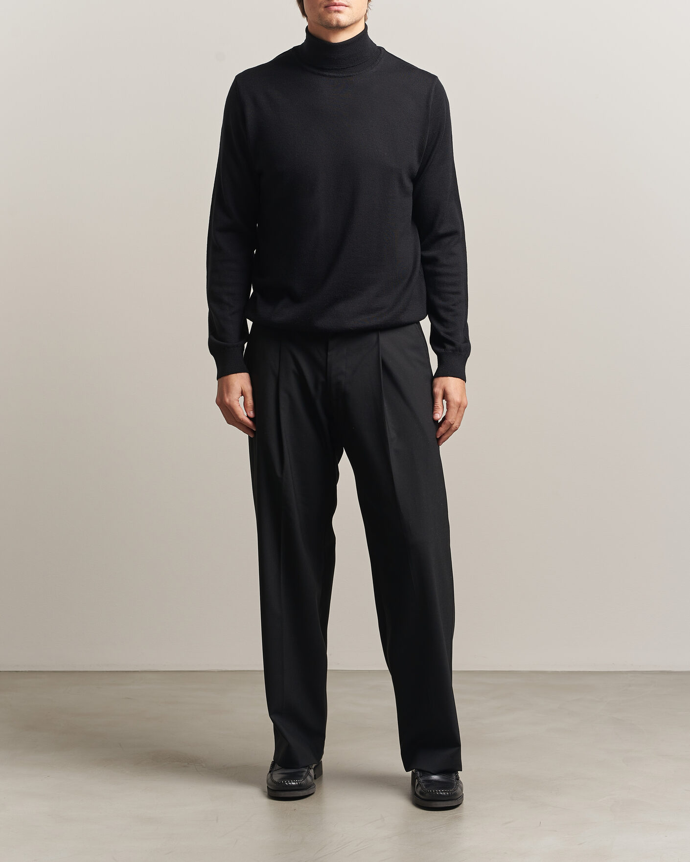 Herre | Gensere | Filippa K | Merino Knitted Turtleneck Black