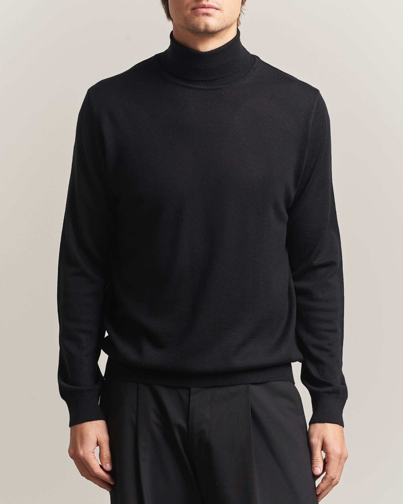 Herre | Gensere | Filippa K | Merino Knitted Turtleneck Black